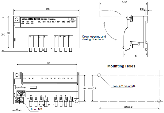 SRT2-[]D08S Dimensions 1 