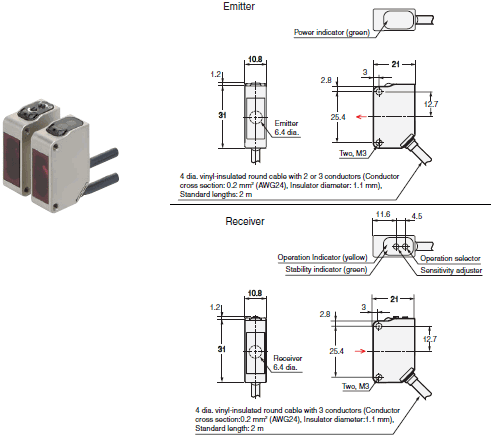 E3ZM Dimensions 3 