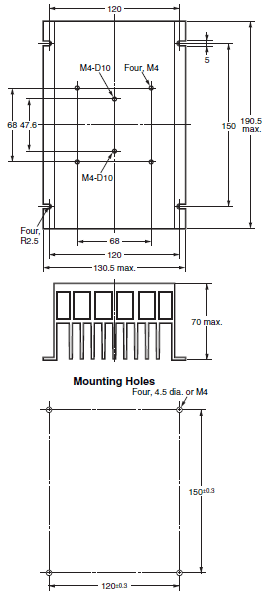 G3PE (Three-phase) Dimensions 17 