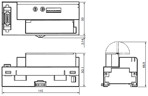 CRT1-TS04T / TS04P Dimensions 1 