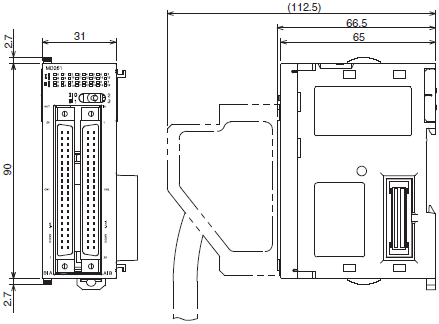 CJ1W-ID / IA Dimensions 6 