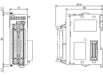 CJ1W-ID / IA Dimensions 7 