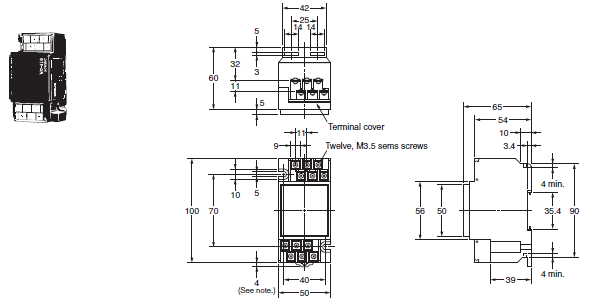 61F-AN Dimensions 1 