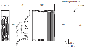 R88M-K, R88D-KT Dimensions 3 