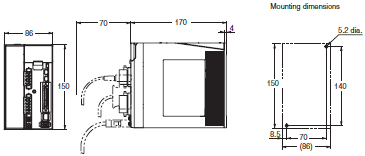 R88M-K, R88D-KT Dimensions 6 