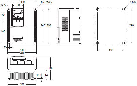 3G3RX-V1 Dimensions 3 