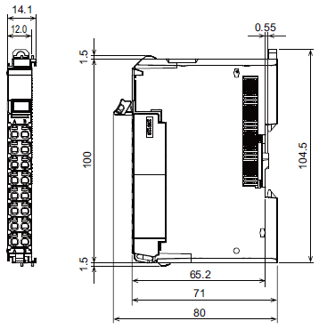 NX-EC0[][][] Dimensions 2 