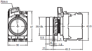 A22NN / A22NL Dimensions 2 