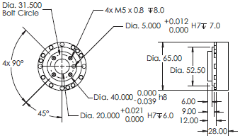 Viper 650 (EtherCAT version) Dimensions 5 