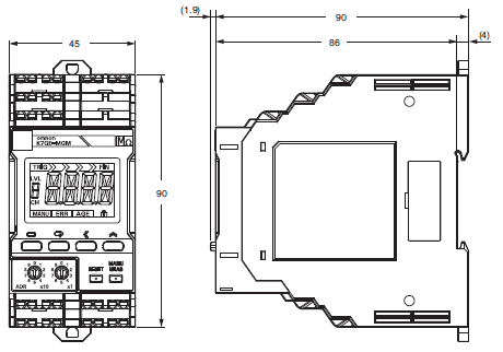 K7GE-MG Dimensions 1 