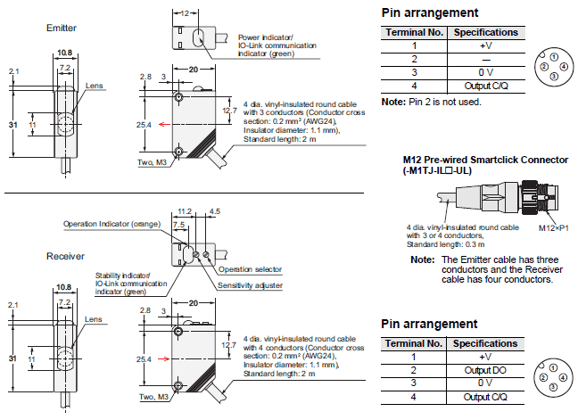 E3Z-[]-UL Dimensions 5 