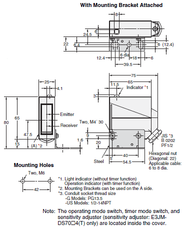 E3JM Dimensions 3 