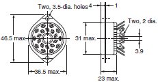 P2RFZ / P2RF, P2R, P7TF, PYFZ / PYF, PTFZ / PTF, PYD, PT, P7LF, PF, P2CF, PFA, P3G / P3GA, PL Dimensions 86 