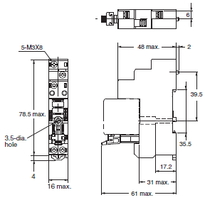 P2RFZ / P2RF, P2R, P7TF, PYFZ / PYF, PTFZ / PTF, PYD, PT, P7LF, PF, P2CF, PFA, P3G / P3GA, PL Dimensions 3 