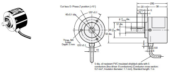 E6C3-C Dimensions 3 