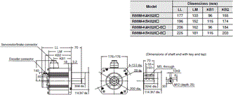 R88M-K, R88D-KT Dimensions 45 