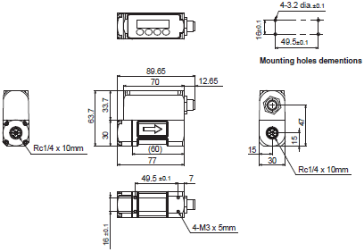 D6FZ-FGT Series Dimensions 3 