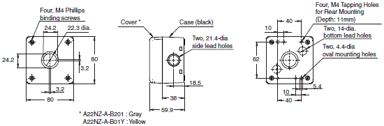 A22NS / A22NW Dimensions 32 